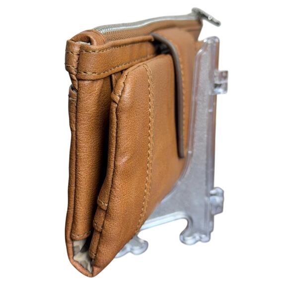 Women's Relic Brown Vegan Leather Wallet Checkbook CC ID Organizer - Picture 3 of 8